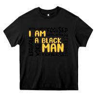 Black i am a black man Heavy Core Tee - MaliasSmallBusiness