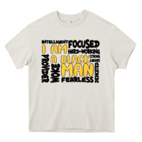 Cream i am a black man Heavy Core Tee - MaliasSmallBusiness