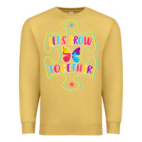 Antique Gold Let s Grow Together Premium Sweatshirt - CowhideDigitalArt