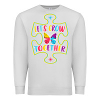 Dove Grey Let s Grow Together Premium Sweatshirt - CowhideDigitalArt