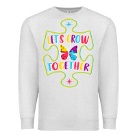Oatmeal Heather Let s Grow Together Premium Sweatshirt - CowhideDigitalArt