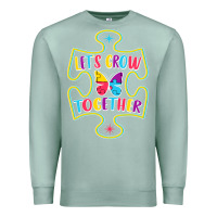 Seafoam Let s Grow Together Premium Sweatshirt - CowhideDigitalArt