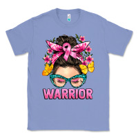 Colony Blue cancer warrior messy bun Classic Tee - BarkalooDesign