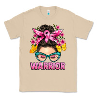 Mushroom cancer warrior messy bun Classic Tee - BarkalooDesign
