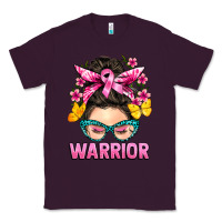 Plum cancer warrior messy bun Classic Tee - BarkalooDesign