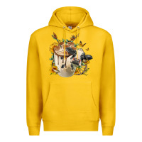 Lemon Black And White Cow Coffee cup Premium Hoodie - FaDigitalArtStudio
