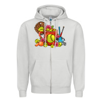 Dove Grey Softball Coffee Mug Zipper Hoodie - FaDigitalArtStudio