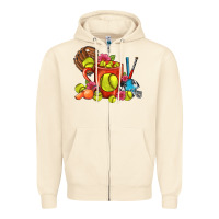Sandshell Softball Coffee Mug Zipper Hoodie - FaDigitalArtStudio