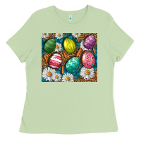 Matcha Easter eggs Ladies Tee - NancyCooperArtShop