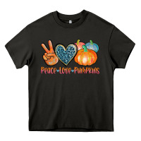 Asphalt peace love pumpkins Heavy Core Tee - AdoDesignShop