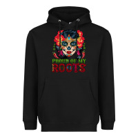 Black sugar skull woman proud of my roots Heavyweight Hoodie - BundleAndBundleShop