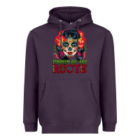 Plum sugar skull woman proud of my roots Heavyweight Hoodie - BundleAndBundleShop