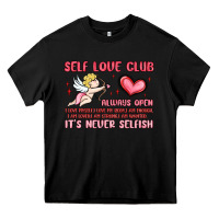 Black self love club Heavy Core Tee - MaliasSmallBusiness