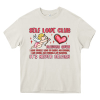 Cream self love club Heavy Core Tee - MaliasSmallBusiness