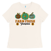 Bone Orange glitter pumpkin Ladies Tee - NancyCooperArtShop