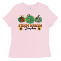 Bubblegum Pink Orange glitter pumpkin Ladies Tee - NancyCooperArtShop