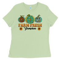 Matcha Orange glitter pumpkin Ladies Tee - NancyCooperArtShop
