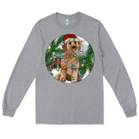 Heather Grey Cockapoo Christmas Long Sleeve Tee - RanaPortraitStore