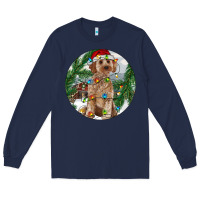 Navy Cockapoo Christmas Long Sleeve Tee - RanaPortraitStore