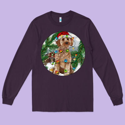 Cockapoo Christmas Long Sleeve Tee Designed By Ranaportraitstore