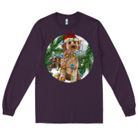 Plum Cockapoo Christmas Long Sleeve Tee - RanaPortraitStore