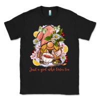 Black just a girl who loves tea gnome Classic Tee - BarkalooDesign