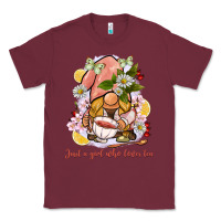 Burgundy just a girl who loves tea gnome Classic Tee - BarkalooDesign