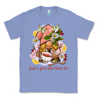 Colony Blue just a girl who loves tea gnome Classic Tee - BarkalooDesign