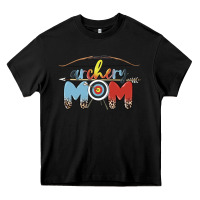 Black archery mom Heavy Core Tee - MaliasSmallBusiness