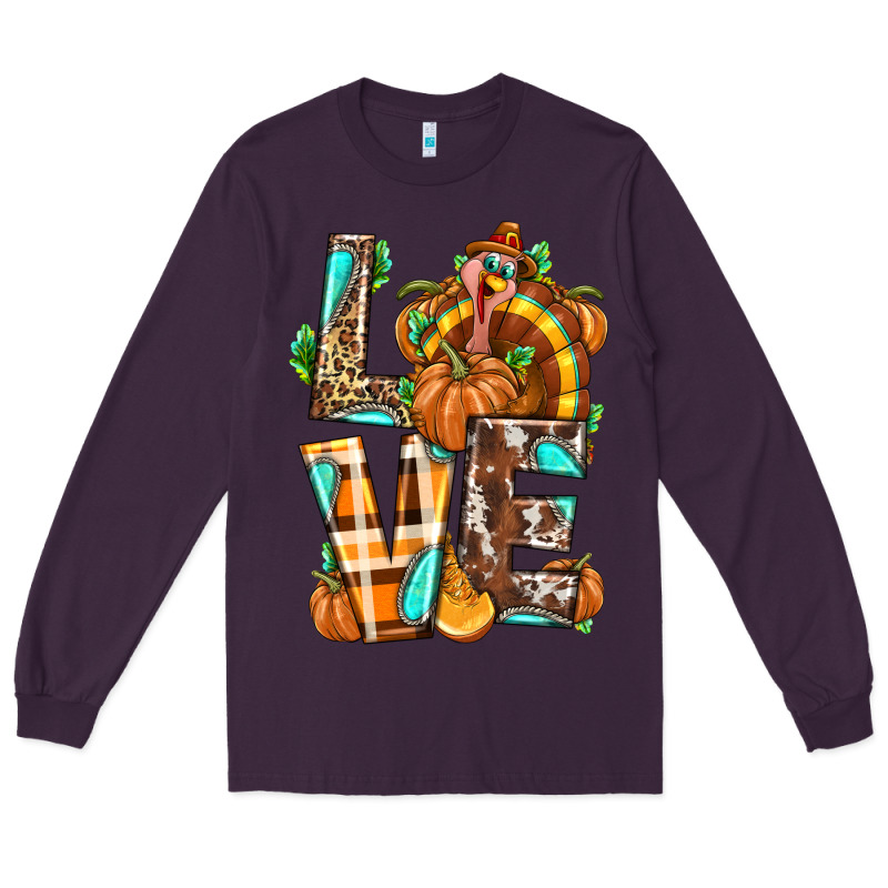 Love Turkey Thanksgiving Long Sleeve Tee by texasbilliewilder | Teevron