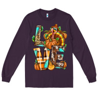 Plum Love Turkey Thanksgiving Long Sleeve Tee - texasbilliewilder