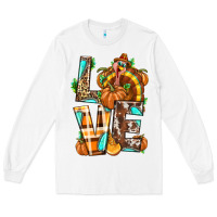 White Love Turkey Thanksgiving Long Sleeve Tee - texasbilliewilder