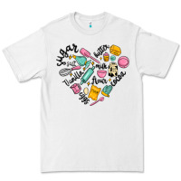 White vanilla eggs sugar cocoa and kitchen heart Premium Tee - MaliasSmallBusiness