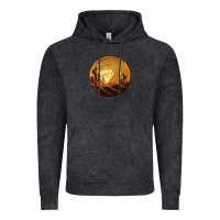 Vintage Black Desert Cactus Sunset Volleyball Vintage Hoodie - Bettercallsaul
