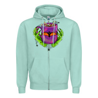 Seafoam Halloween Coffee Cup With Hands Zipper Hoodie - FaDigitalArtStudio