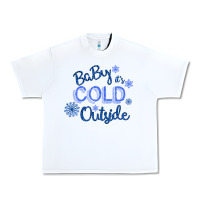 White Baby It s Cold Outside Urban Heavy Tee - Bettercallsaul