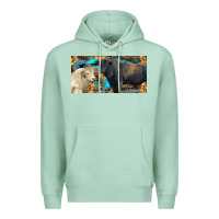 Charolais And Black Angus Bull With Sunflower And Leopard Premium Hoodie | Teevron