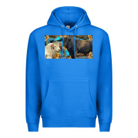 True Royal Charolais and black angus bull with sunflower and leopard Premium Hoodie - RanaPortraitStore