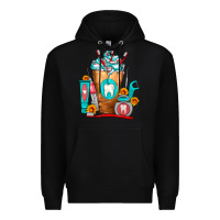 Black Dentist Cold Drink Frappe Premium Hoodie - FaDigitalArtStudio