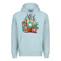 Blue Mist Dentist Cold Drink Frappe Premium Hoodie - FaDigitalArtStudio