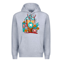Heather Grey Dentist Cold Drink Frappe Premium Hoodie - FaDigitalArtStudio