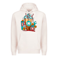 Pale Pink Dentist Cold Drink Frappe Premium Hoodie - FaDigitalArtStudio
