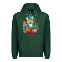 Sports Green Dentist Cold Drink Frappe Premium Hoodie - FaDigitalArtStudio