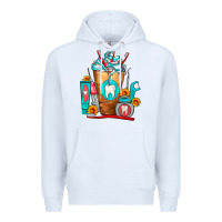 White Dentist Cold Drink Frappe Premium Hoodie - FaDigitalArtStudio