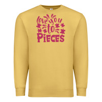 Antique Gold love you to pieces Premium Sweatshirt - CowhideDigitalArt