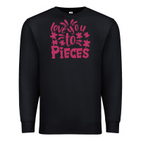 Black love you to pieces Premium Sweatshirt - CowhideDigitalArt