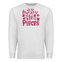 Oatmeal Heather love you to pieces Premium Sweatshirt - CowhideDigitalArt