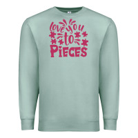 Seafoam love you to pieces Premium Sweatshirt - CowhideDigitalArt