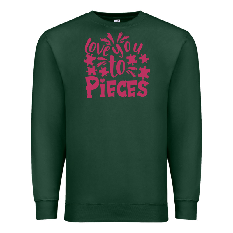 Love You To Pieces Premium Sweatshirt by CowhideDigitalArt | Teevron