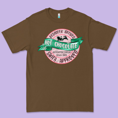 Reindeer Brewed Santa Approved Pink Premium Tee Designed By Maliassmallbusiness